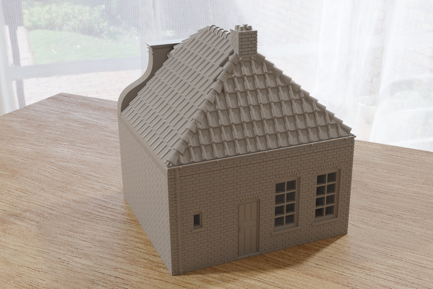 Dutch Neck Facade House - Tabletop Wargaming WW2 Terrain | 15mm 20mm 28mm HO Miniature 3D Printed Model