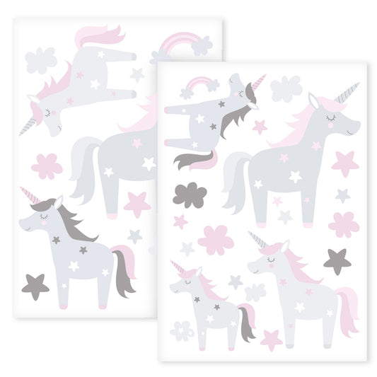 Wandsticker Set Einhorn & Sterne
