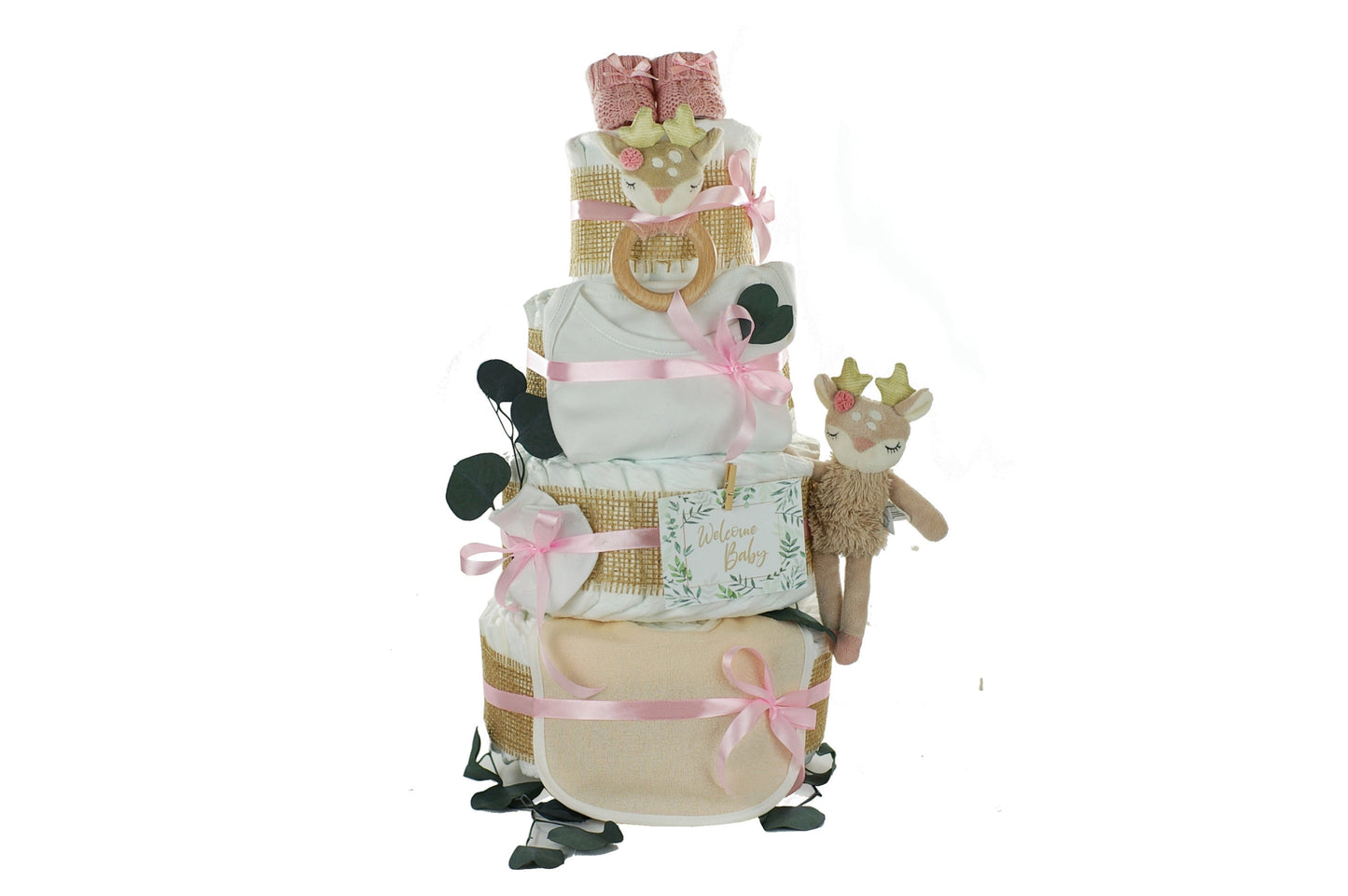 Personalisierbare Windeltorte REH ELLA Rosa
