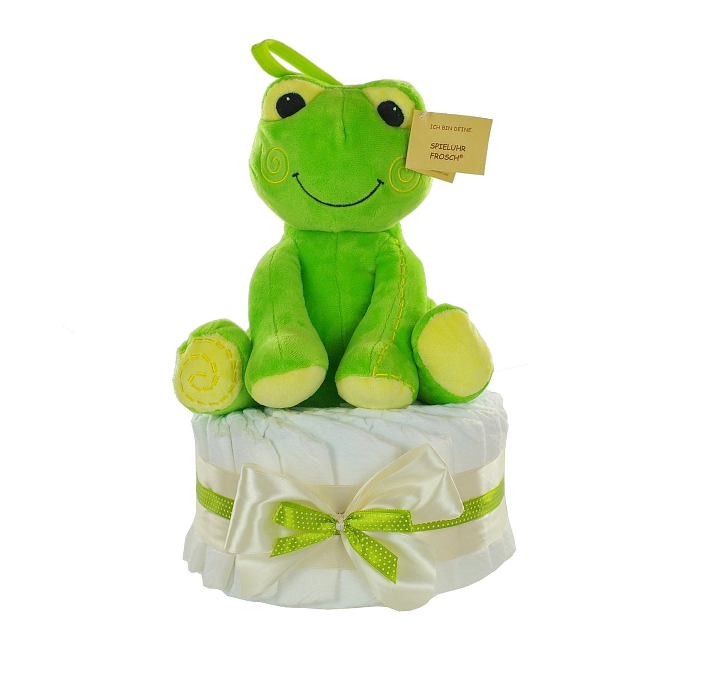 Windeltorte neutral Spieluhr Frosch