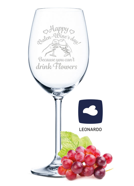 Leonardo Weinglas mit Gravur "Happy Valen-Wine´s day"