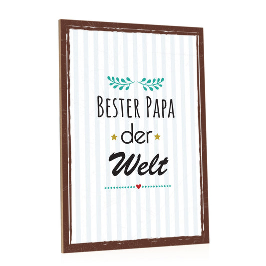 Holzschild Bester Papa der Welt