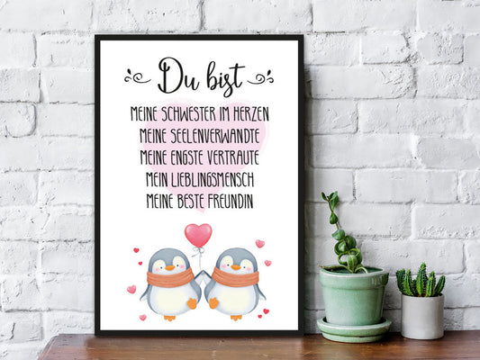 Holzschild mit Spruch Meine beste Freundin