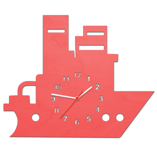 Kinder Wanduhr im Boot Design