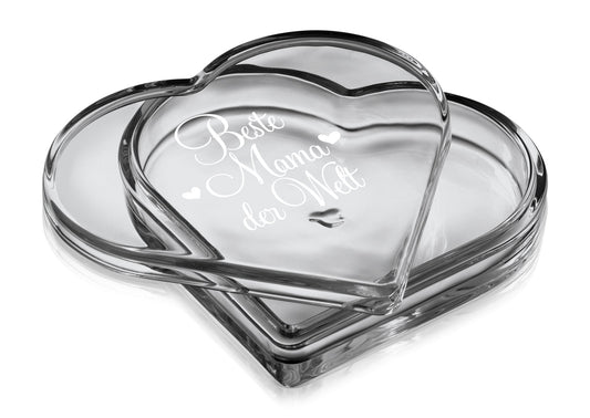 Leonardo Herz Glas Box mit Aufdruck "Beste Mama der Welt"