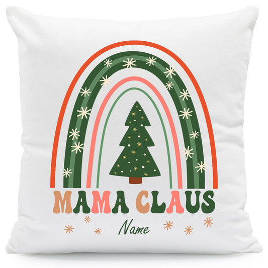 Kissen mit Weihnachtsmotiv und Name - Mama Claus - Weihnachtsdeko - Geschenke für Frauen & Männer