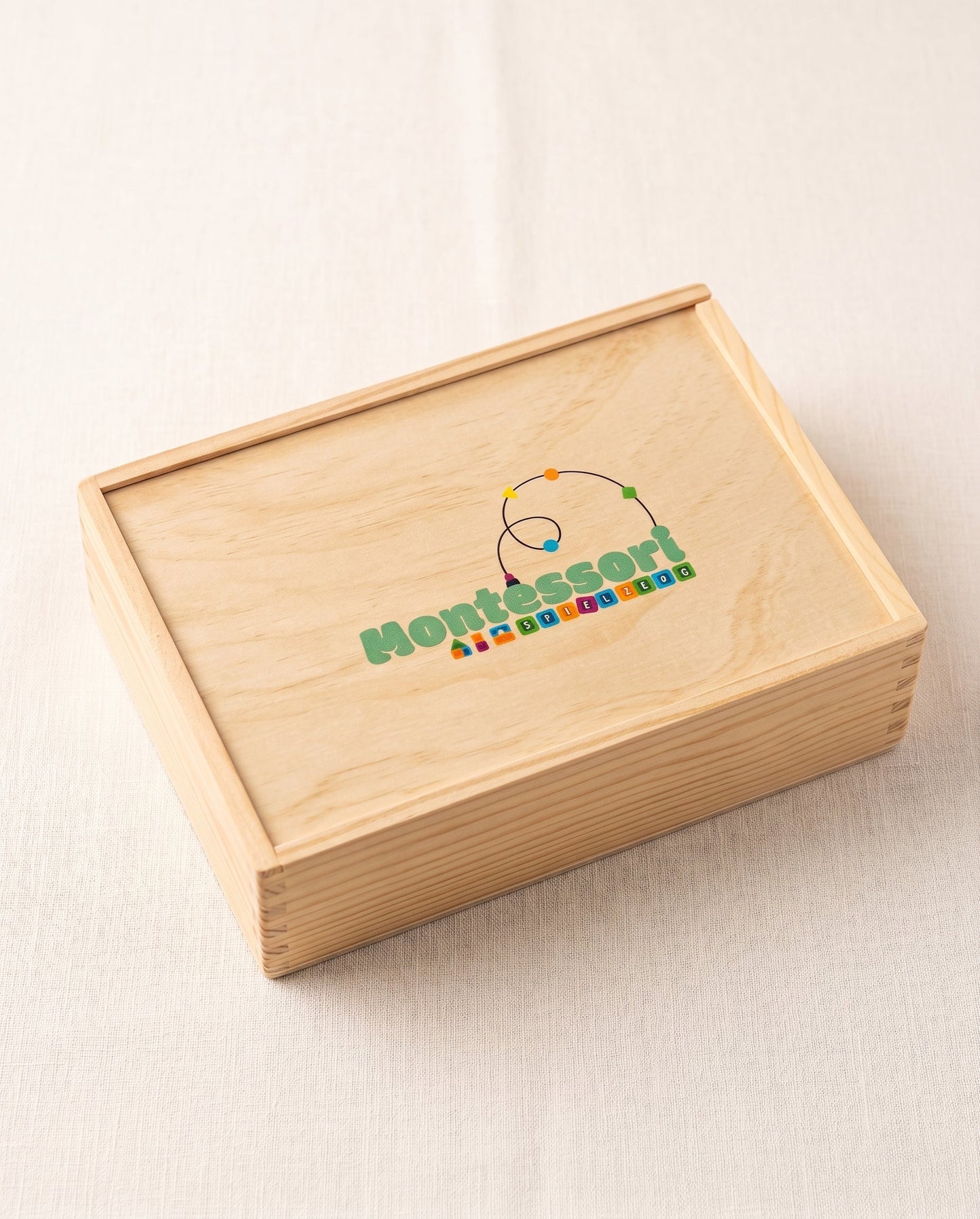 Montessori Kugel Sortier- und Zuordnungsspiel aus Holz mit 12 Farben – Puzzle für Farberkennung - im Holz Geschenkbox