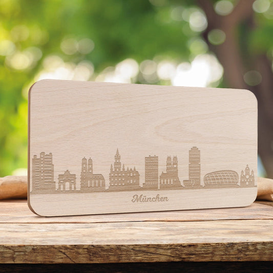Frühstücksbrettchen Skyline München