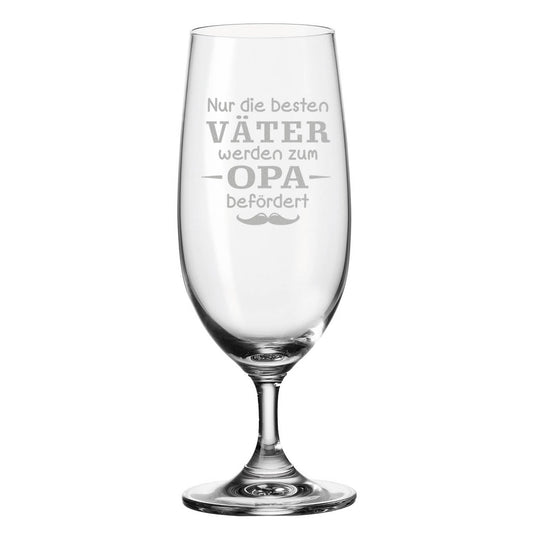 Leonardo Bierglas mit Gravur "Nur die besten Väter werden zum Opa befördert"