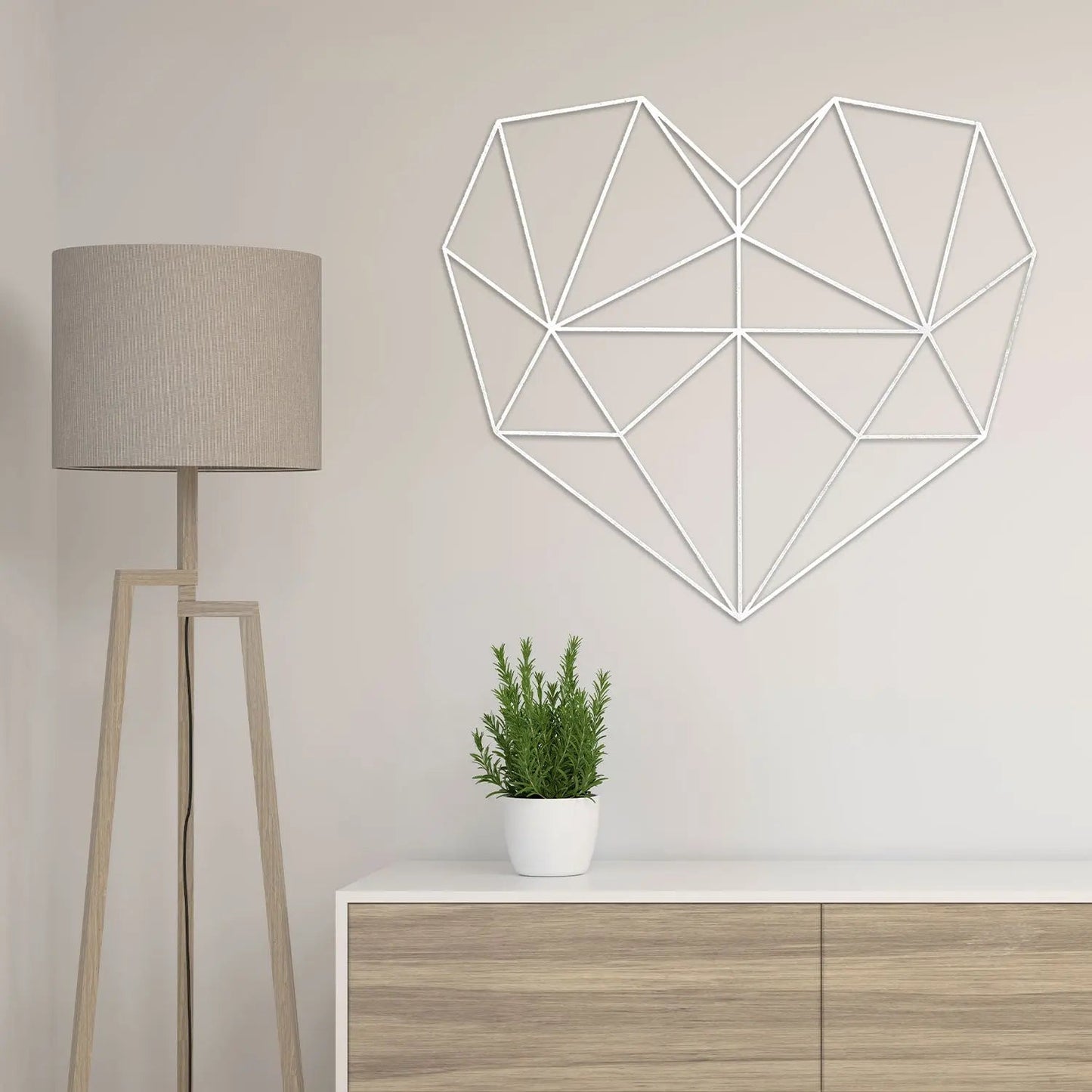 Origami 3D Herz aus Holz -