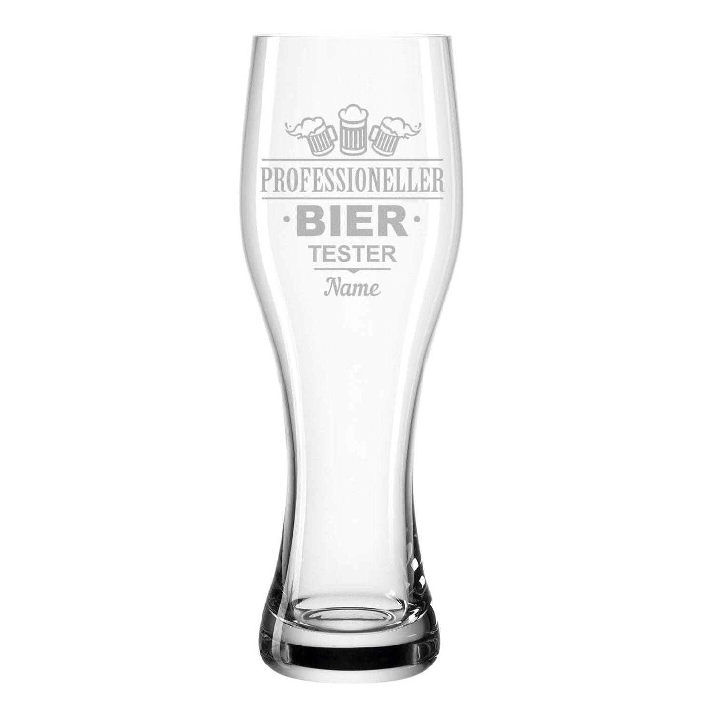 Leonardo Weizenglas "Professioneller Biertester" mit Namen