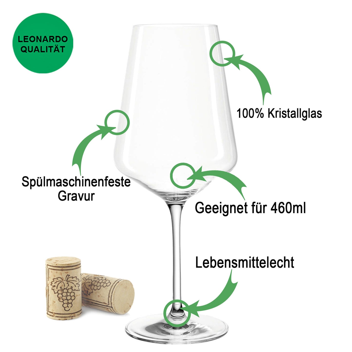 Leonardo Weingläser mit Gravur im "Rentier" Design
