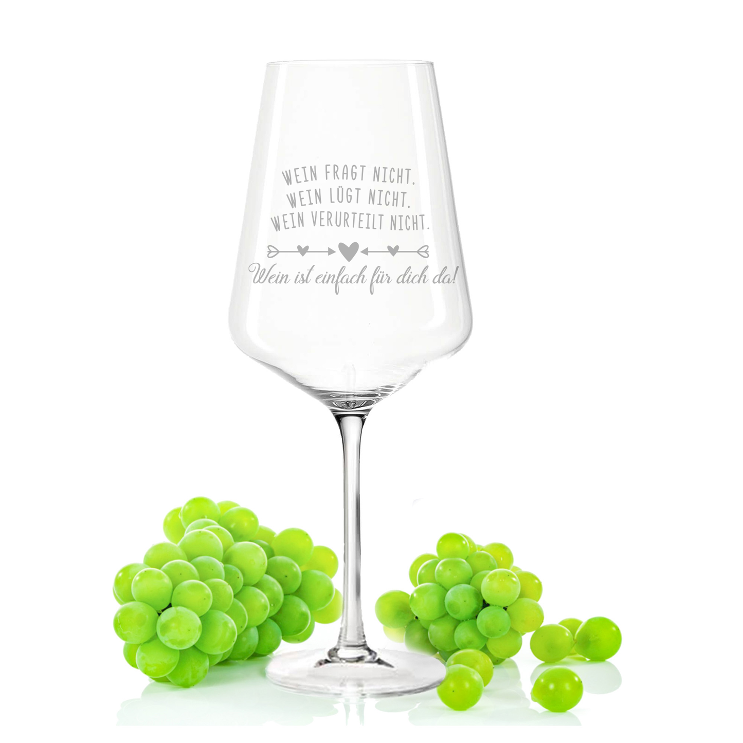 Leonardo Weinglas mit Gravur "Wein ist einfach für Dich da"