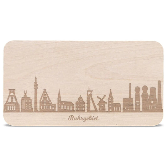 Frühstücksbrettchen Skyline Ruhrgebiet