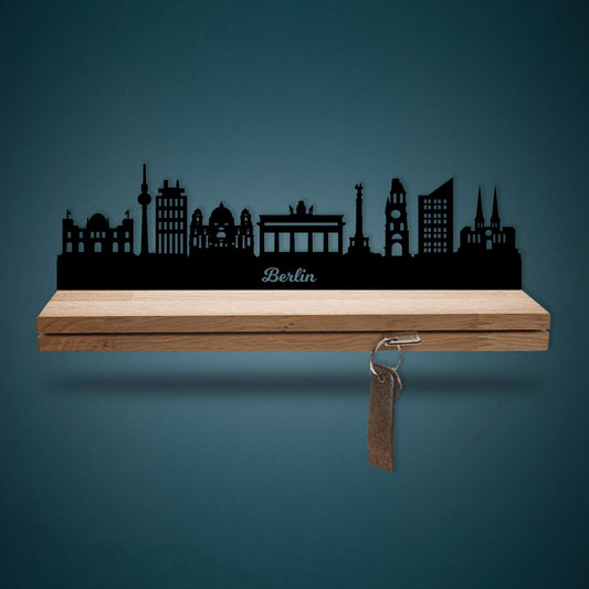 Schlüsselleiste Holz Skyline Berlin