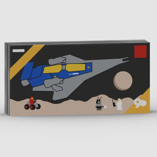 "Set" 2x4 Tile "SPACESHIP"