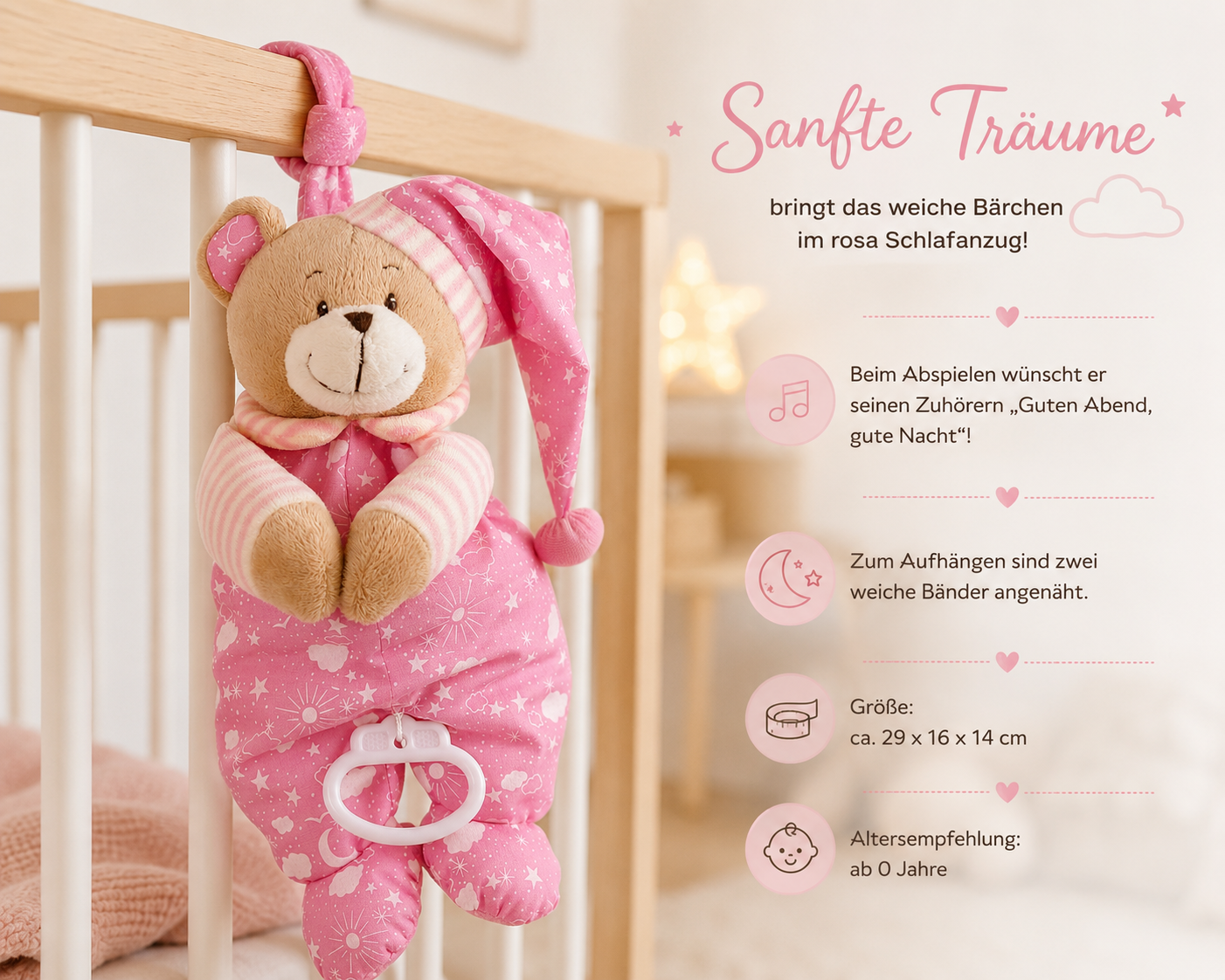 Geschenkbox zur Geburt – Spieluhr Bär & Grußkarte