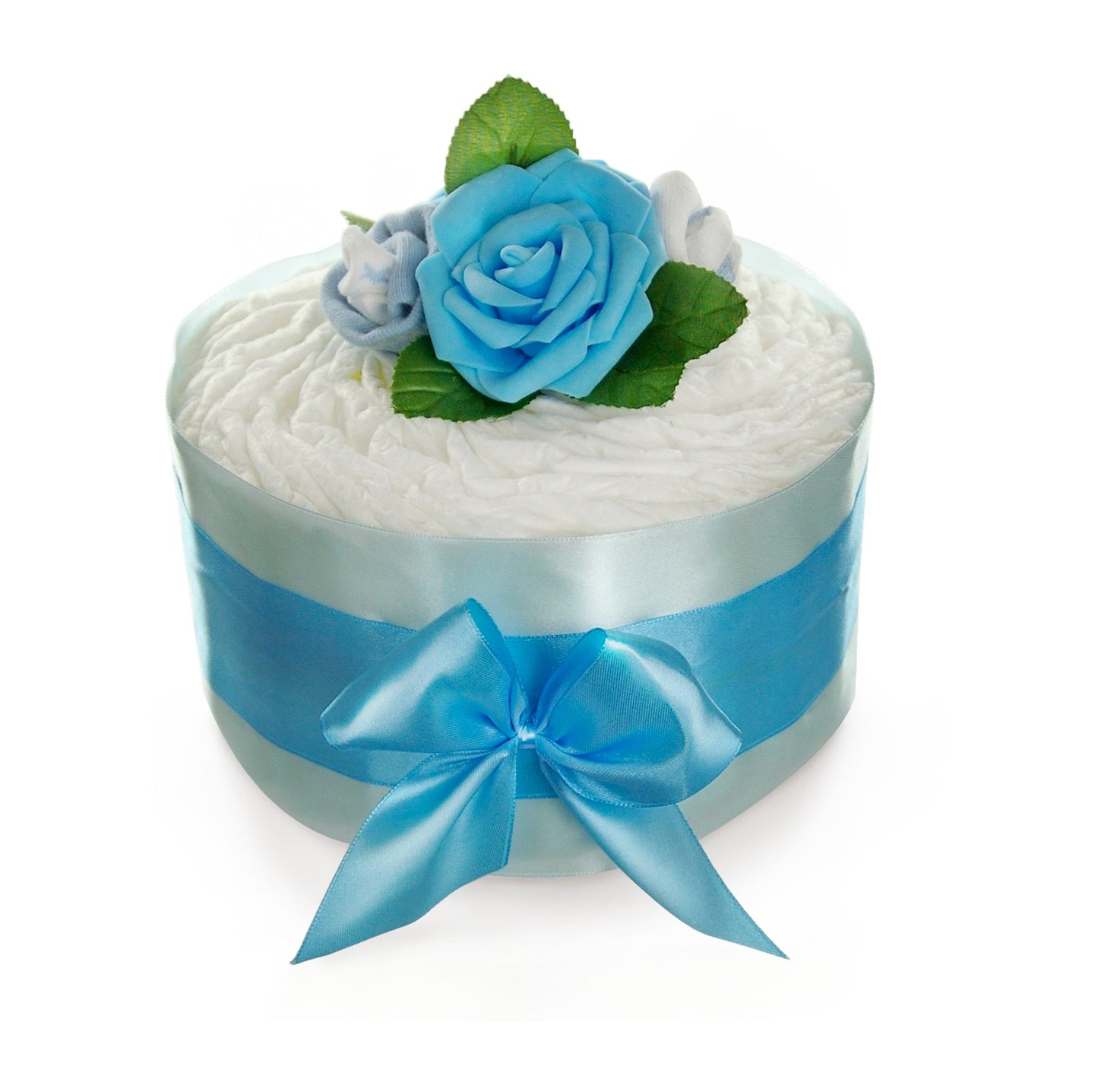 Windeltorte Rosenblüte | blau