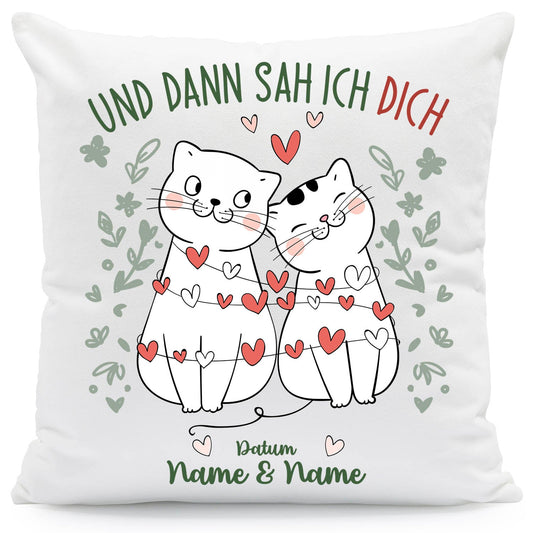 Bedrucktes Kissen mit Motiv Und dann Sah ich Dich