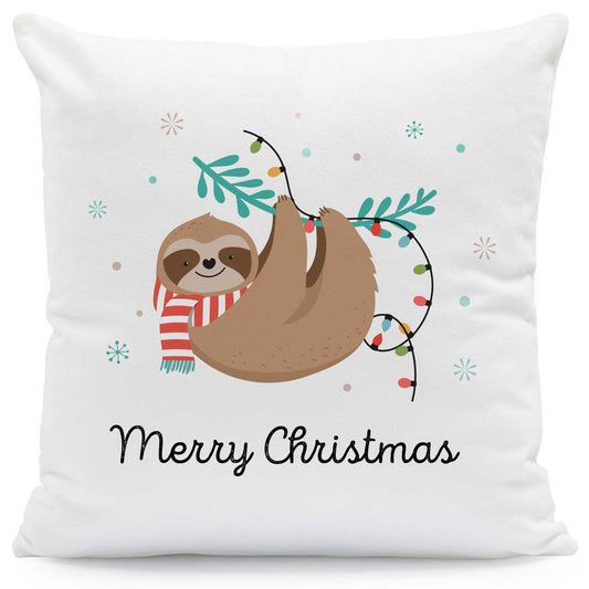 Kissen mit Weihnachtsmotiv - Merry Christmas Faultier - Weihnachtsdeko - Für Frauen & Männ