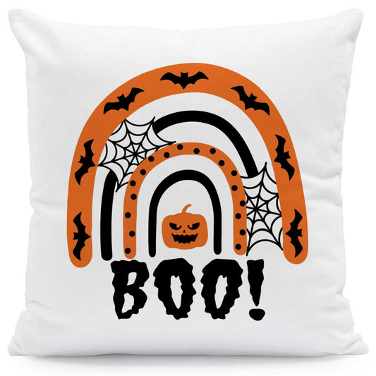 Bedrucktes Kissen mit Motiv Halloween Regenbogen