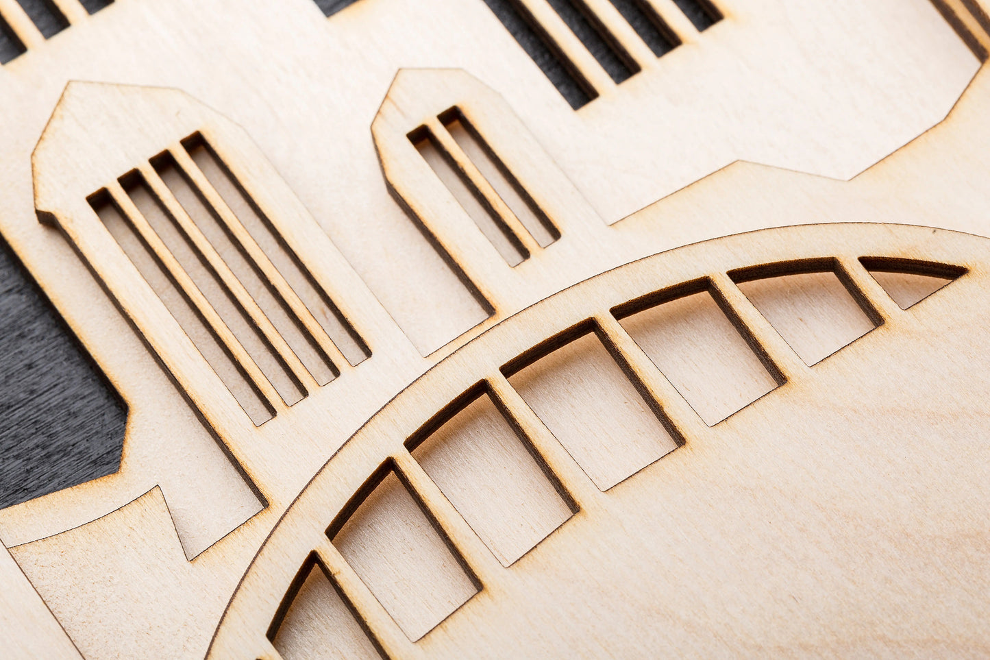 3D Wandbild aus Holz Skyline London 2017