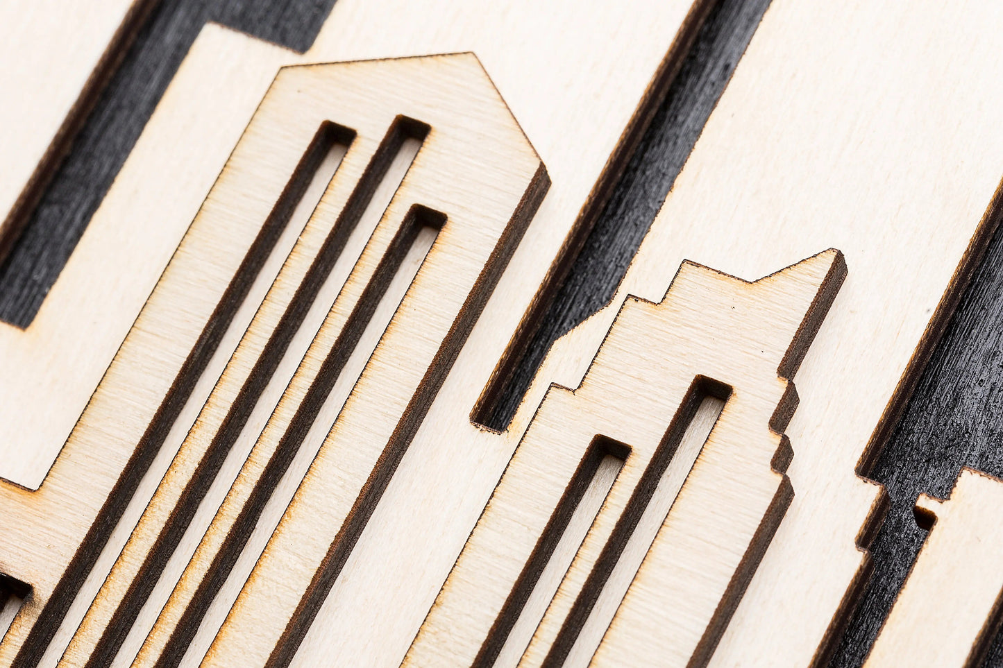 3D Wandbild aus Holz Skyline London 2017