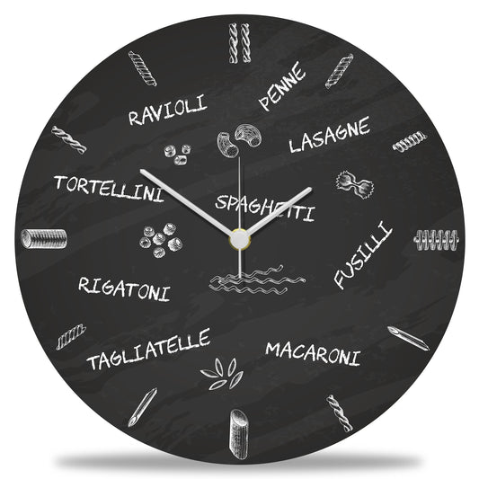 Wanduhr aus Holz Pastalover - mit UV Druck