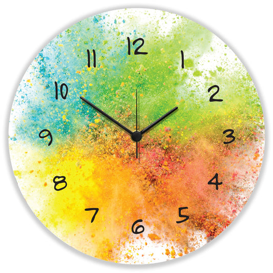 Wanduhr aus Holz Splash Love - mit UV Druck