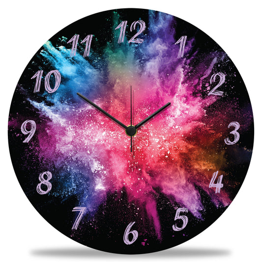 Wanduhr aus Holz Splash Love 2.0 - mit UV Druck
