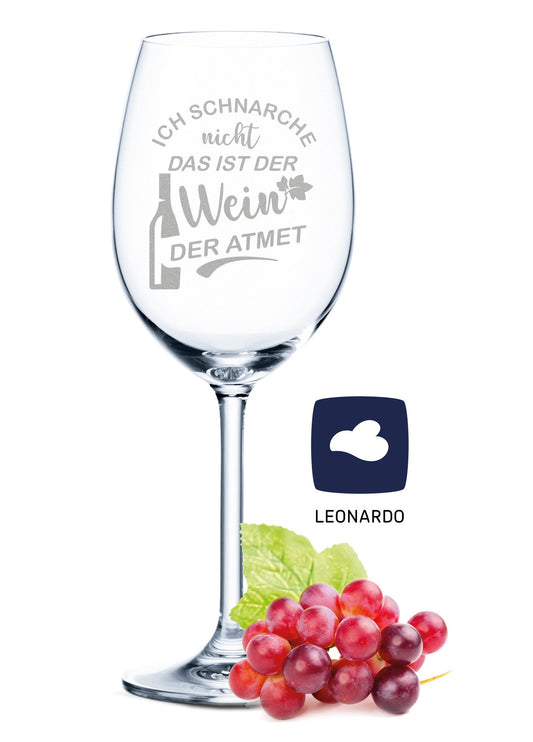 Leonardo Weinglas mit Gravur "Wein atmet"