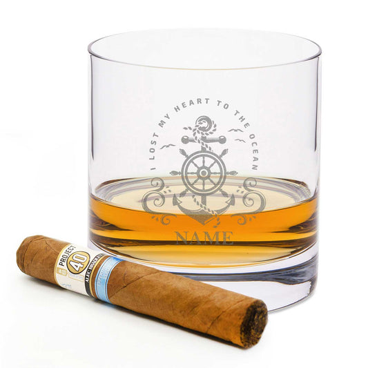 Leonardo Whiskyglas mit Gravur "Heart to the ocean"