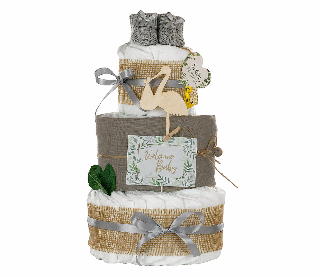 Neutrale Windeltorte Storch