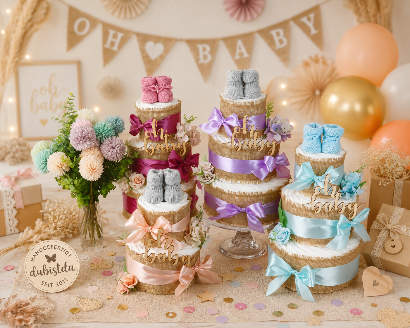 Windeltorte Alles Jute Blue