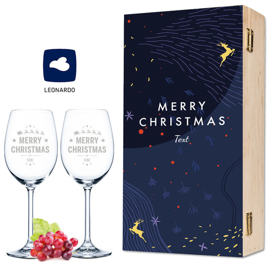Leonardo Weingläser mit Gravur im "Christmas Night" Design