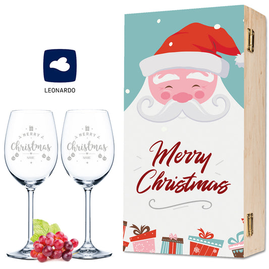 Leonardo Weingläser mit Gravur "Weihnachtsmann" im Set