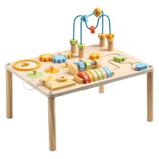 Montessori Beschäftigung Board - Lernspielzeug mit Tisch für Kinder ab 1 Jahr