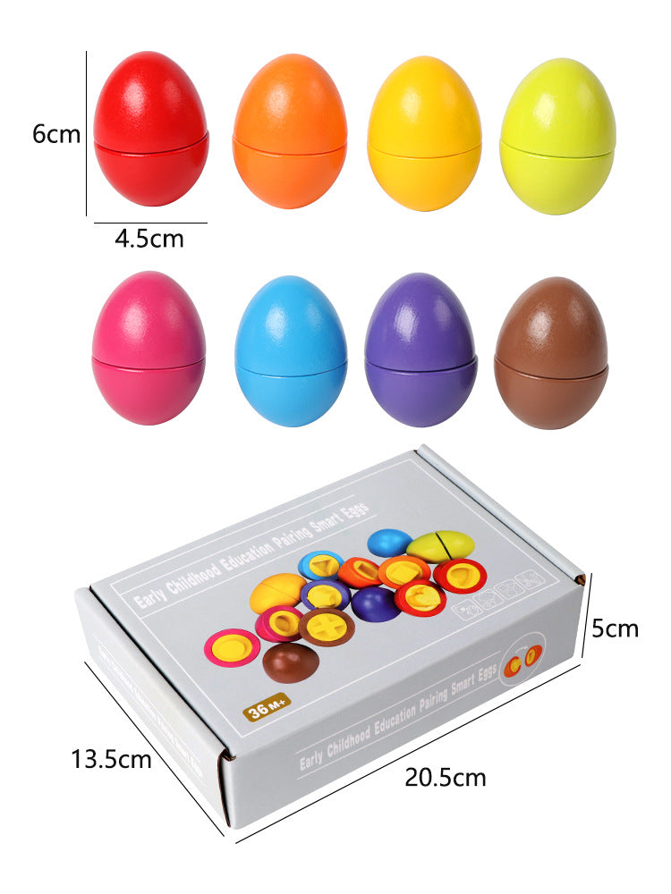 Montessori Holz Eier Steckspiel für Kinder – Lernspiel zum Stecken, Sortieren und Entdecken