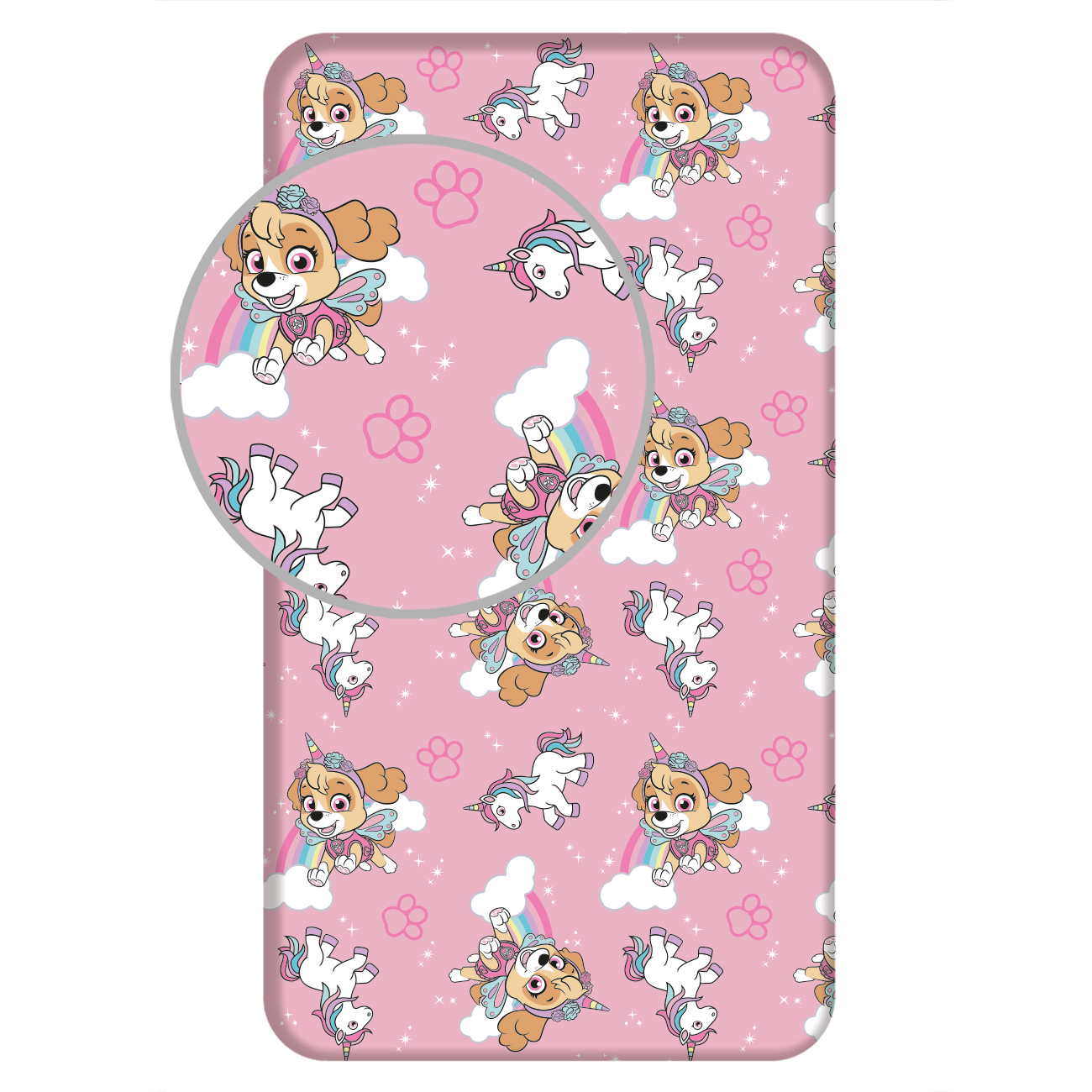 Paw Patrol Spannbettlaken - 90x200 cm Bettbezug Mädchen Matratzenbezug