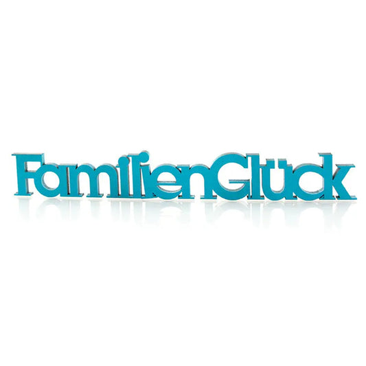 Familienglück Deko Schriftzug
