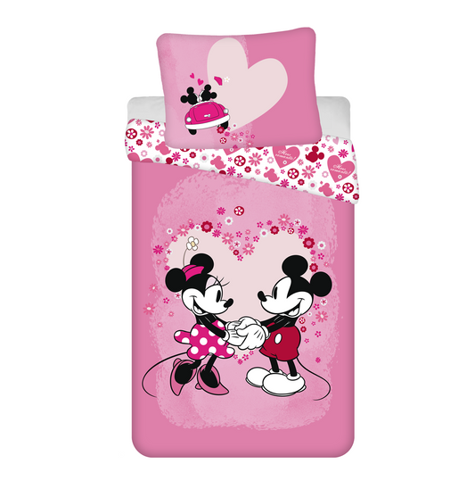 Micky & Minnie Maus Bettwäsche - 140x200 cm Kissen und Decke