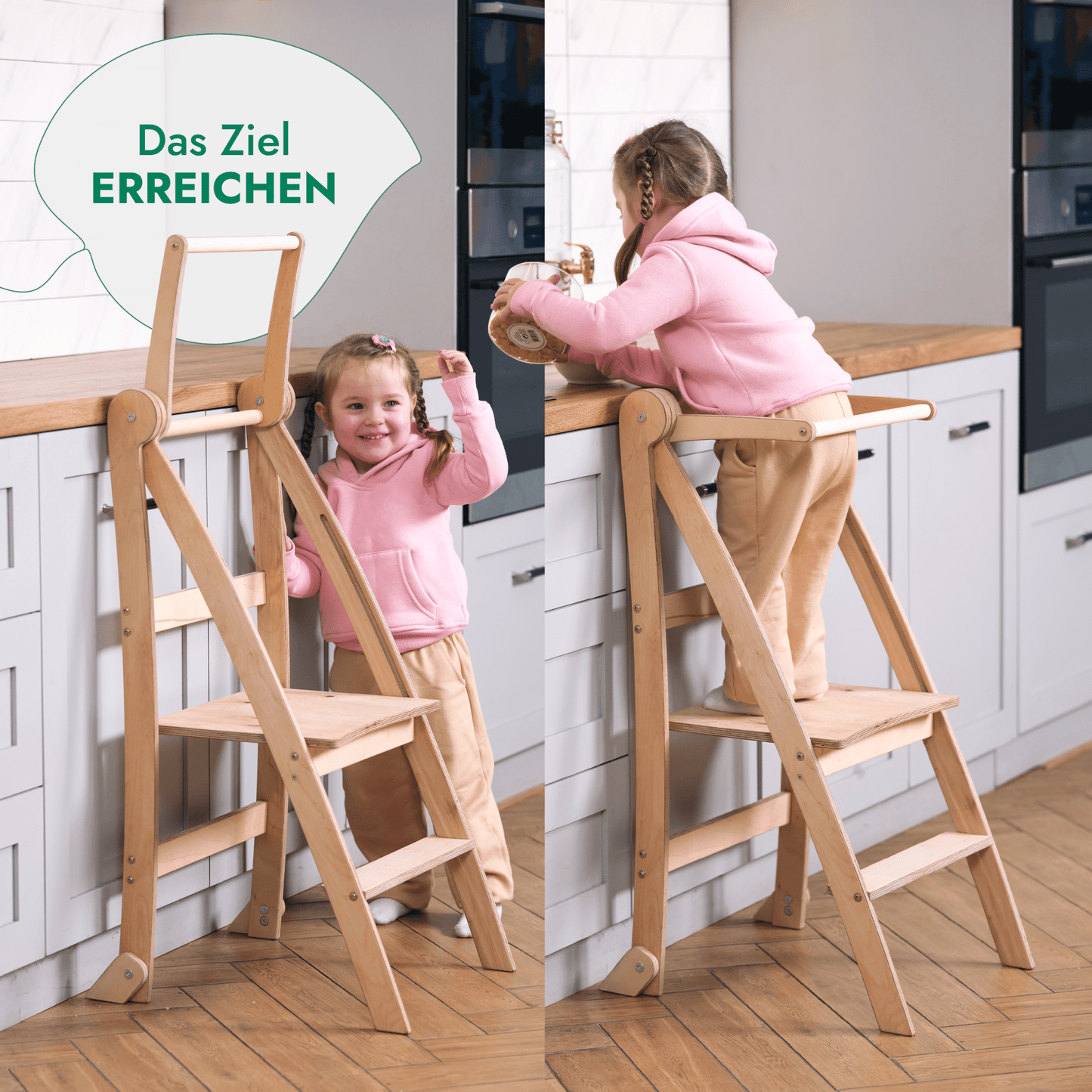 Holz Lernleiter Montessori: Hocker für Kinder