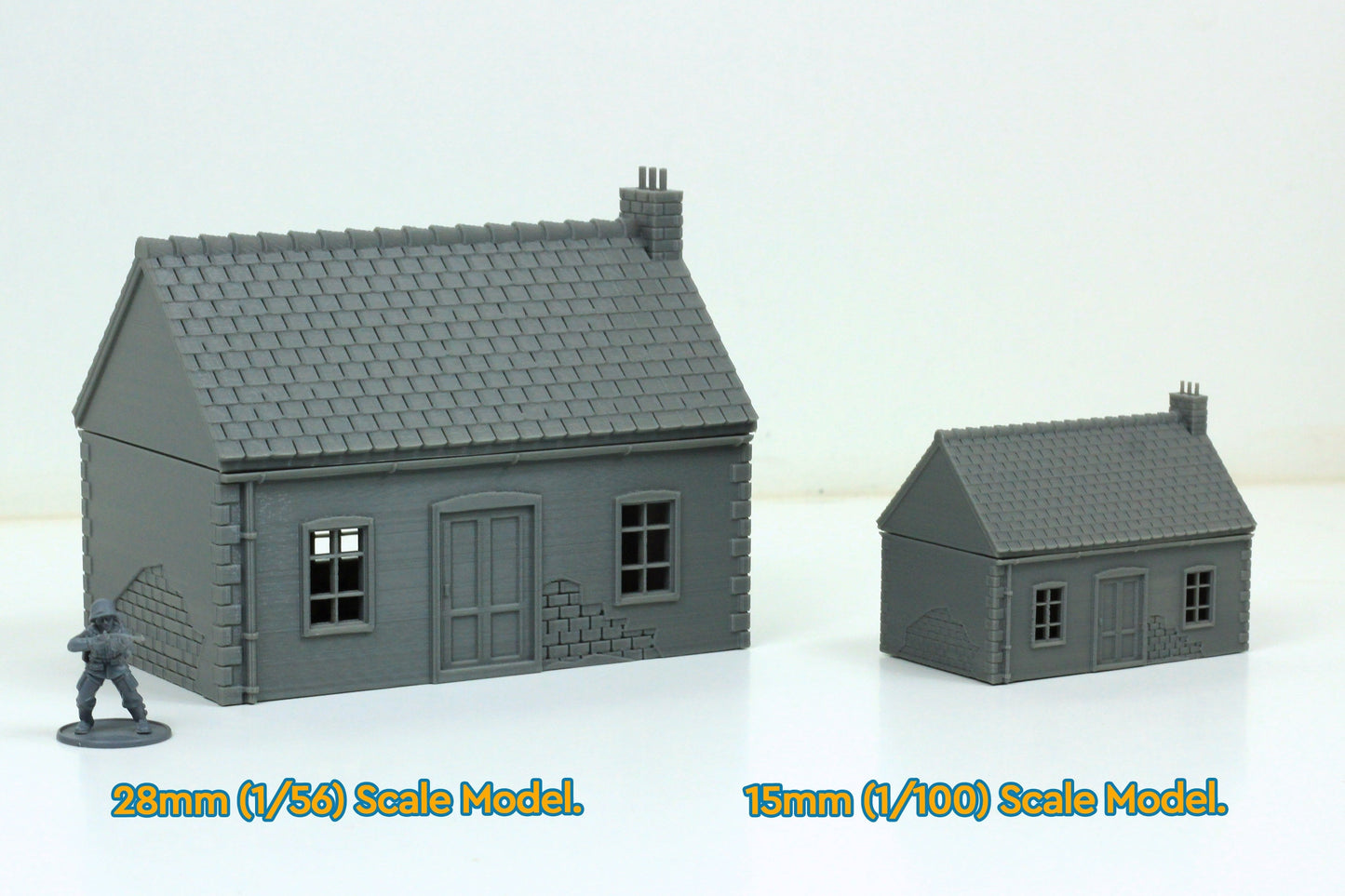Normandy French Village House SS-T1 (Volume 1) - Tabletop Wargaming WW2 Terrain | 15mm 20mm 28mm Miniature 3D Printed Model | Flames of War