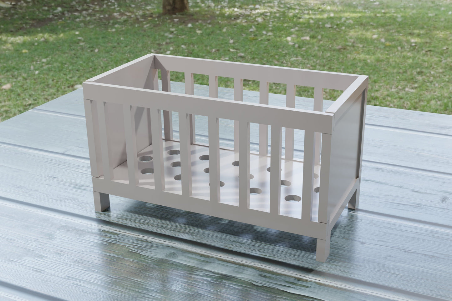 1:12 Scale Miniature Baby Bed | Modern Dollhouse Furniture | 3D Printed Dollhouse Crib Made in Germany