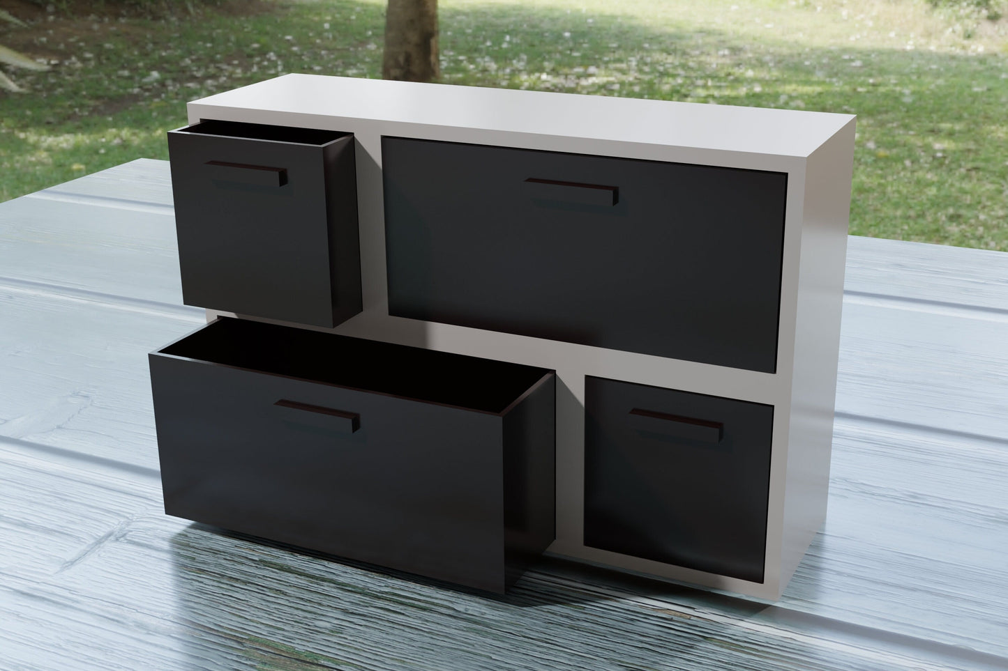 Modern Cupboard Combination | 1:12, 18 Scale Dollhouse Furniture | 3D Printed Storage Unit