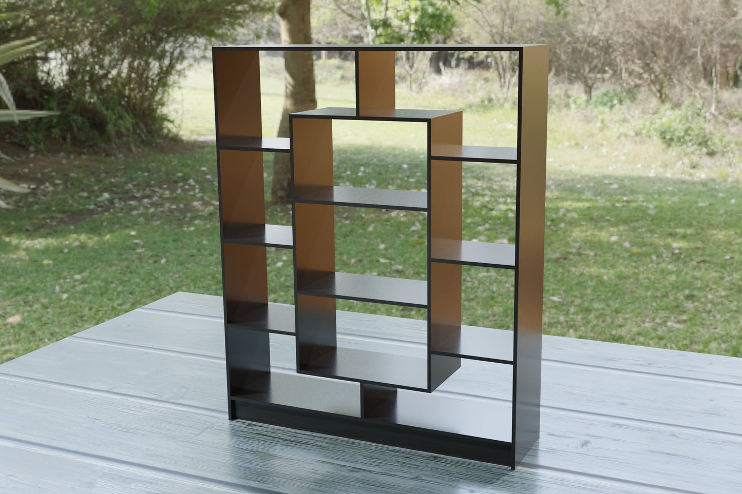 Large Modern Bookshelf | 1:12, 18 & 24 Scale Dollhouse Furniture | 3D Printed Miniature