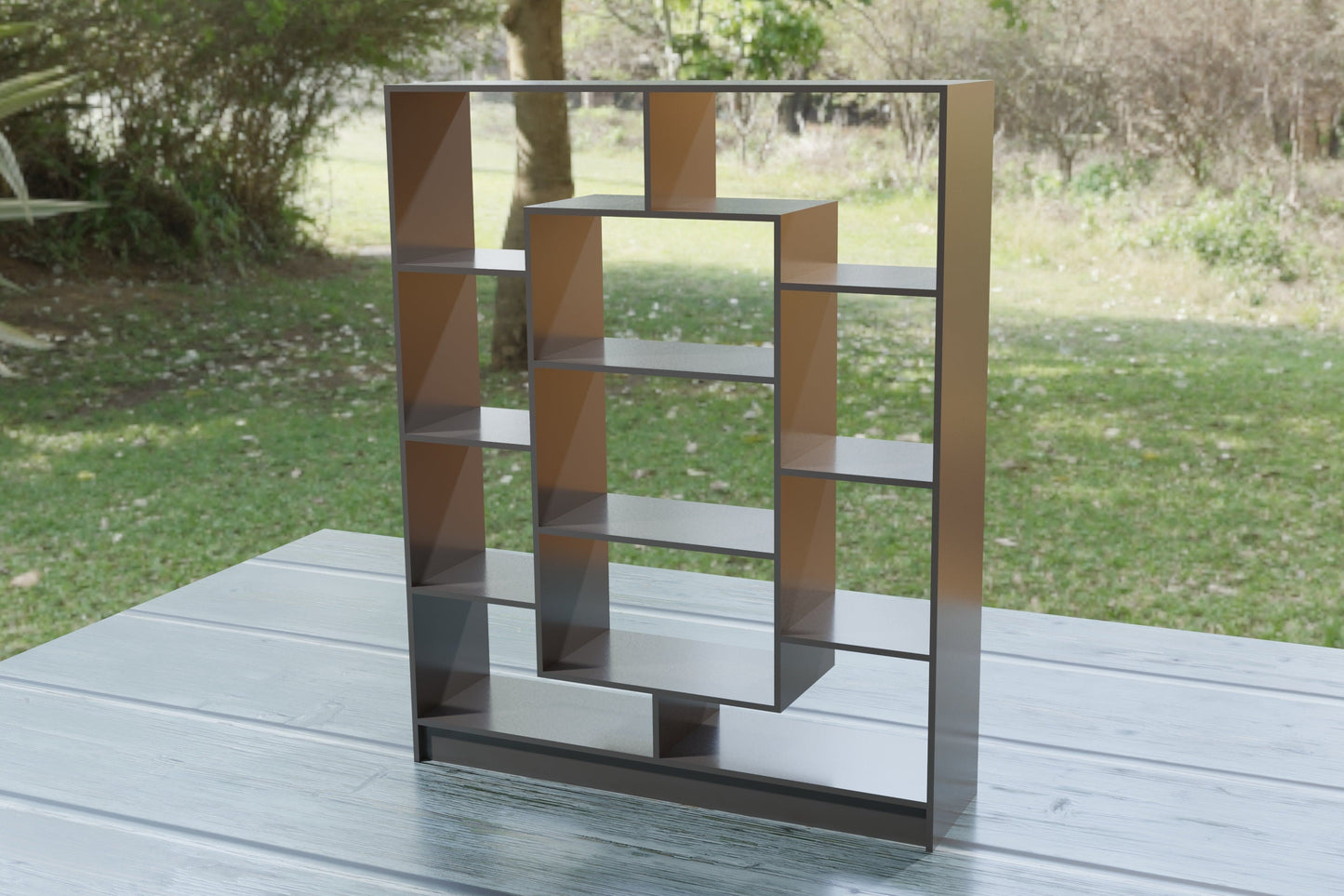 Large Modern Bookshelf | 1:12, 18 & 24 Scale Dollhouse Furniture | 3D Printed Miniature