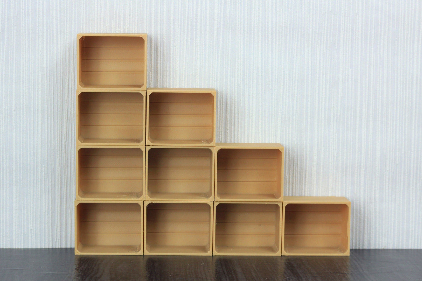 Dollhouse Miniature Fruit Crates: 1/12 or 1/18 Scale, Wood Fiber 3D Print