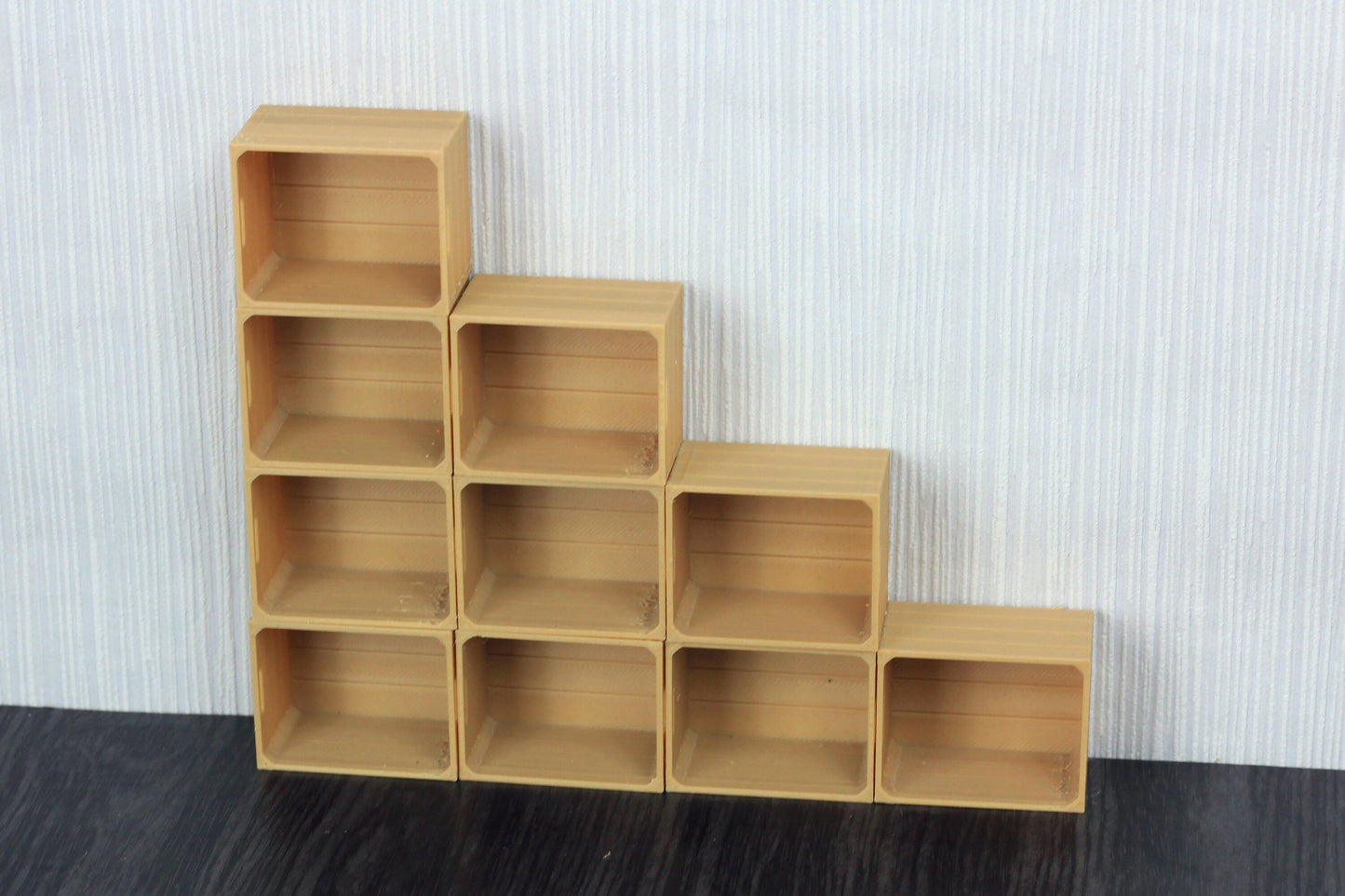Dollhouse Miniature Fruit Crates: 1/12 or 1/18 Scale, Wood Fiber 3D Print