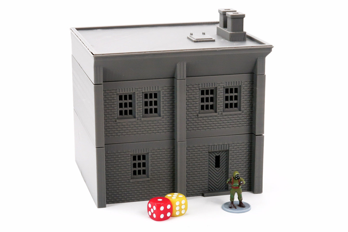 Modular Factory - Tabletop Wargaming WW2 Terrain | Miniature 3D Printed Model | Flames of War - Chain of Command